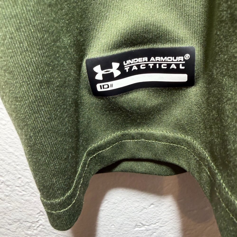 Under Armour Olive Green Tactical Tee with Logo Patch